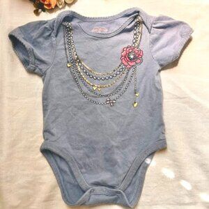 Blue Chain Necklace Onesie